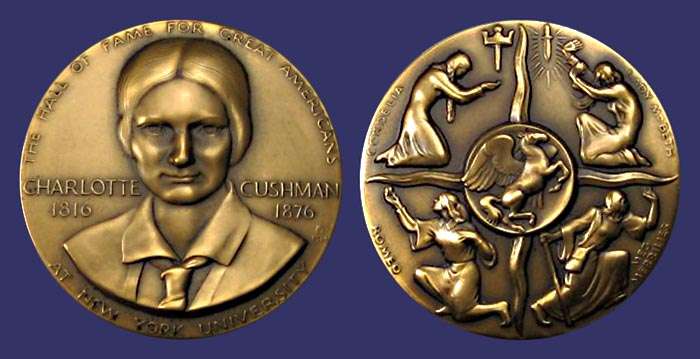 #21, Charlotte Cushman (Elected 1915), by Robert A. Weinman, 1974
