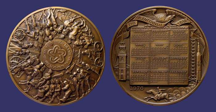 Bicentennial Calendar Medal, Medallic Art Company (MACO), 1976
[b]Photo by John Birks[/b]

95 mm diameter
Keywords: sold