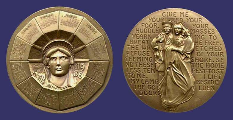 1986, Medallic Art Company, Marcel Jovine, Statue of Liberty
Keywords: marcel_jovine john_wanted