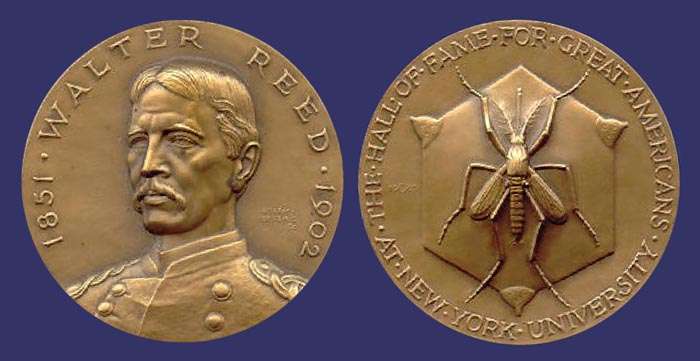 #72, Walter Reed (Elected 1945), by Abram Belskie, 1963
