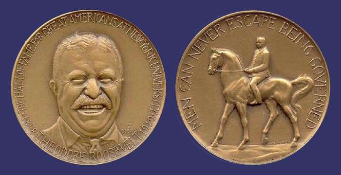 #73, Theodore Roosevelt (Elected 1950), by Albino Manca, 1969
