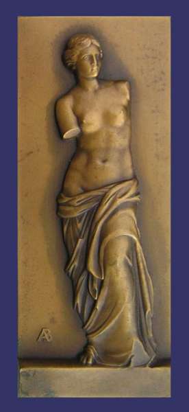 Signed AB, Aphrodite of Milos, Venus de Milo, Uniface
Keywords: nude female