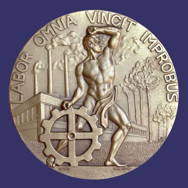Antunes, Cabral, Labor Omnia Vincit Improbus, 1964, Obverse
Translation from Latin:  "With Patience and Perseverence Everything is Achieved"
