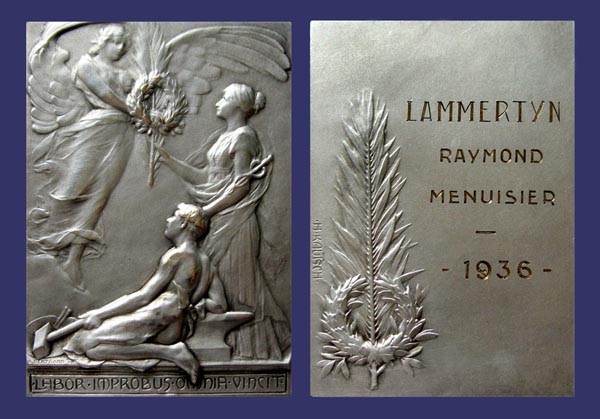 Award Medal, Awarded 1936
Reverse by H. Kautsch
Keywords: Arthus Bertrand nouveau