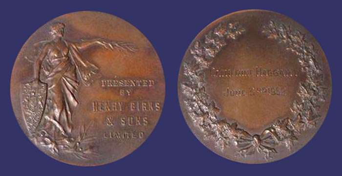 Henry Birks and Sons Presentation Medal, 1952
[b]From the collection of Mark Kaiser[/b]
