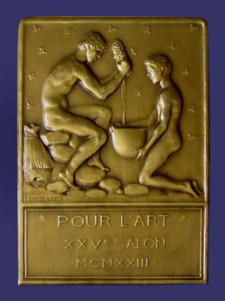 Pour L'Art, 1923
[b]From the collection of John Birks[/b]

Boys collecting honey from a honey comb
