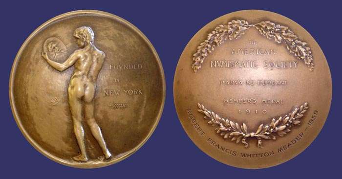 American Numismatic Society Member's Medal, 1910
