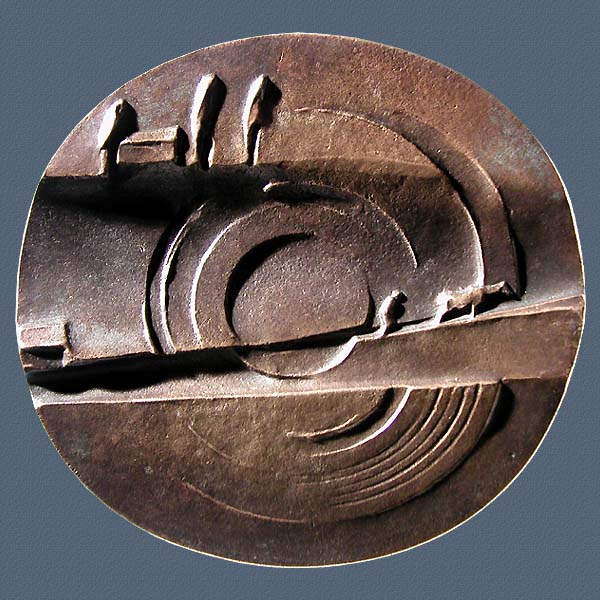 GRAND PRIX DU DISQUE F. CHOPIN, cast bronze, 110x117 mm, 1985, 1990, 1995, 2000, Reverse
Keywords: contemporary