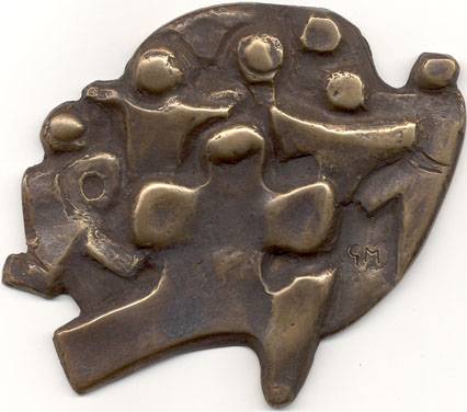 Community in Motion
Cast Bronze, 110 x 95 x 7 mm, Uniface
Limited Edition of 24
