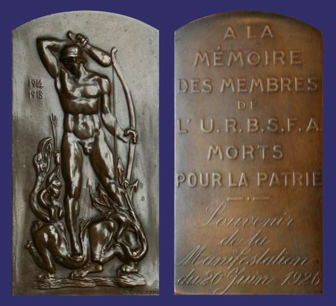Memory of URBSFA Members who Died for their Country, 1926
Keywords: De rudder