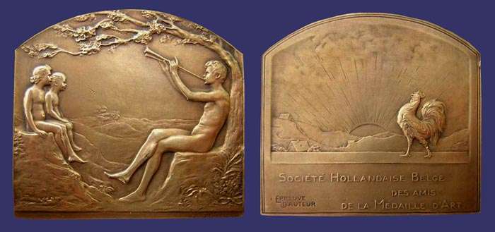 La Musique, Holland-Belgium Society of Friends of the Art Medal
[b]From the collection of Mark Kaiser[/b]

Undated
