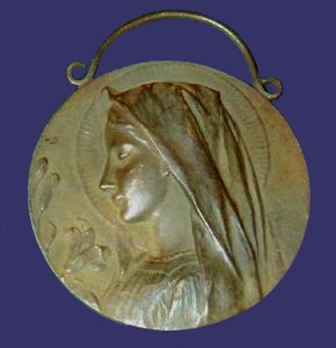 Religious Medal - Female Saint
[b]From the collection of Mark Kaiser[/b]

Undated
