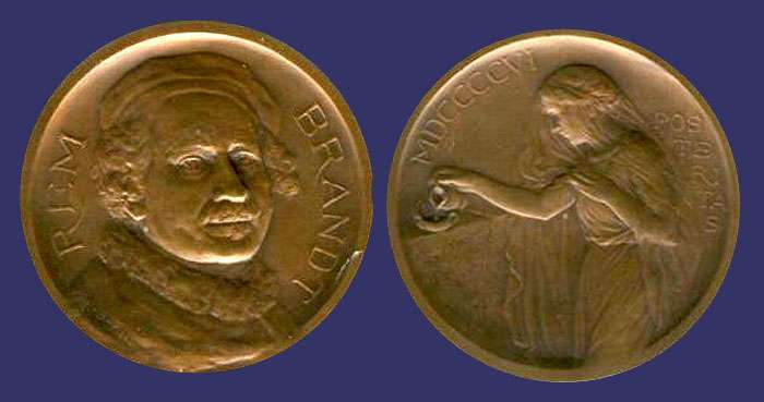 Official Dutch Medal of the Rembrandt Commemoratin Committee, 1906
From the collection of Mark Kaiser
Keywords: art nouveau