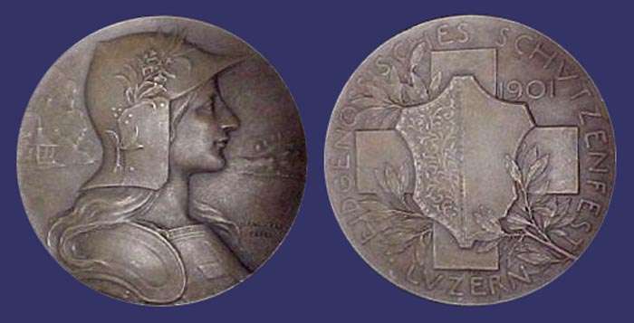 Luzern Shooting Medal, 1901
[b]From the collection of Mark Kaiser[/b]
