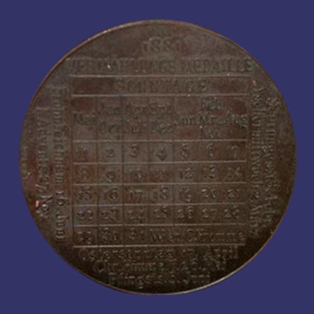 Marriage of Crown Prince Rudolph and Princess Stephanie, Calendar Medal, 1881
[b]From the collection of Mark Kaiser[/b]

Reverse by Unecht (not shown)
