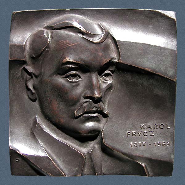 KAROL FRYCZ, cast bronze, 113x113 mm, 1988, Obverse
Keywords: contemporary