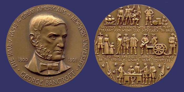 #07, George Bancroft (Elected 1910), by Adlai S. Harkin, 1964
