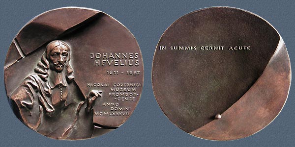 JOHANNES HEVELIUS, cast bronze, 109x115, 1986
Keywords: contemporary