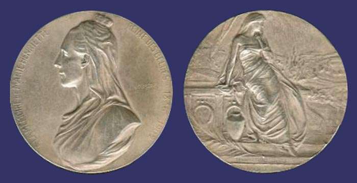 Queen Marie-Henriette Death Medal, Dutch-Belgain Society of Friends of the Medal, 1902
[b]From the collection of Mark Kaiser[/b]
