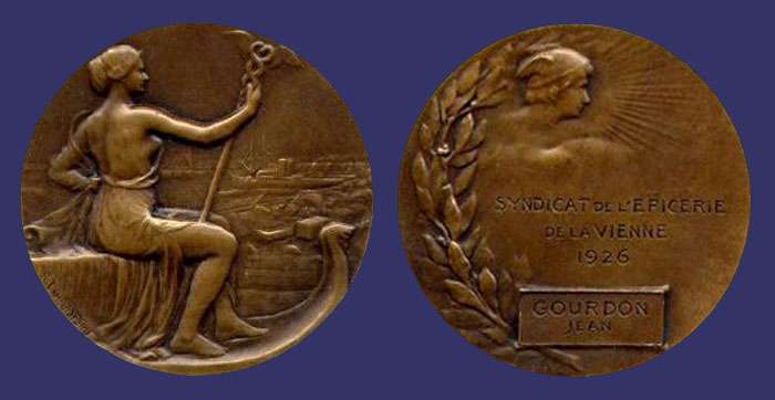 Vienne Grocers Syndicate Award Medal, 1926
[b]From the collection of Mark Kaiser[/b]
