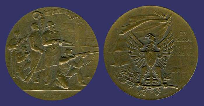 Neuchtel Shooting Medal, 1898
[b]From the collection of Mark Kaiser[/b]
