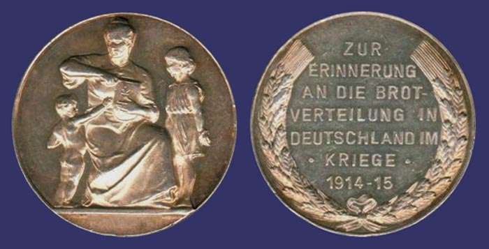 Wartime Bread Distribution Medal, 1915
[b]FRom the collection of Mark Kaiser[/b]
