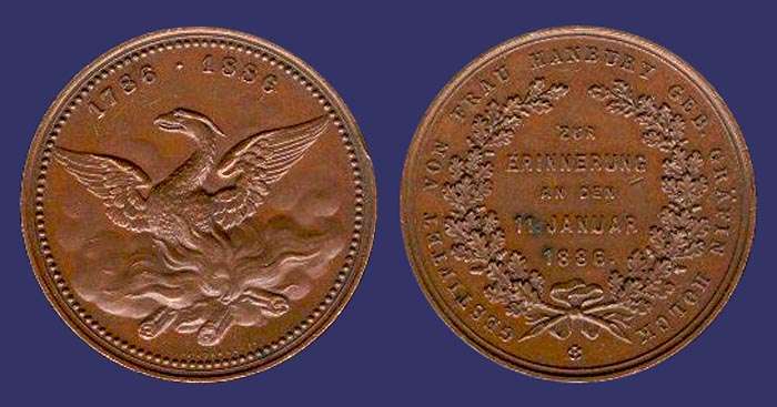 Phoenix Medal - Donation Commemorative, 1886
[b]From the collection of Mark Kaiser[/b]
