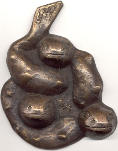 Magical Lakemonster
Cast Bronze, 132 x 111 x 25 mm, Uniface
Limited Edition of 24
