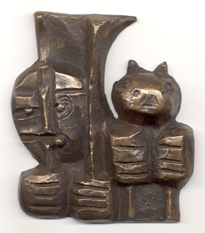 Man and Bear
Cast Bronze, 100 x 108 x 20 mm, Uniface
Limited Edition of 24
