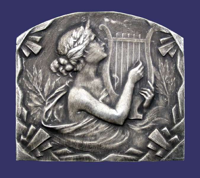 Lyre-Player "Sang-Klang" Award Plaque, Obverse
From the collection of Mark Kaiser
Keywords: art nouveau
