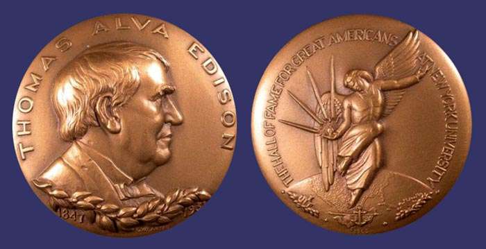 Thomas Alva Edison, Hall of Fame of Great Americans at New York University, 1965
