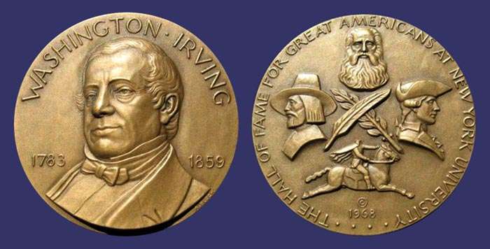 Washington Irving, Hall of Fame of Great Americans at New York University, 1968
