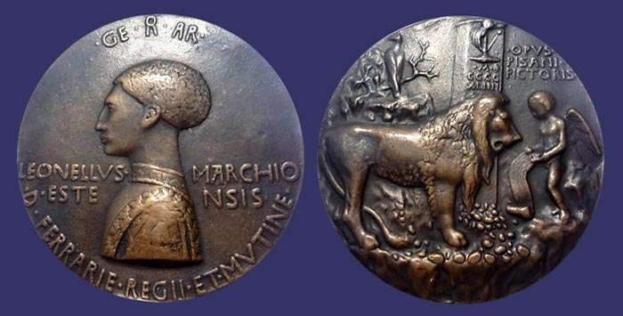 Lionell d'Este
19th Century Bronze Casting of this 15th Century Medal
Keywords: Pisanello Pisano