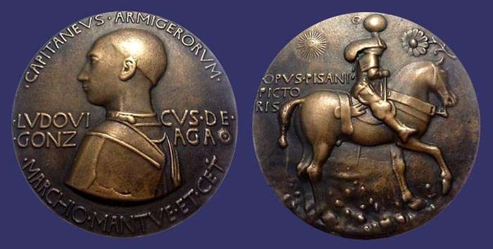 Ludovicus de Gonzaga
19th Century Bronze Casting of this 15th Century Medal
Keywords: Pisanello Pisano
