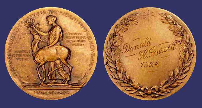 Massachusetts SPCA Award Medal, 1926
[b]From the collection of Mark Kaiser[/b]
