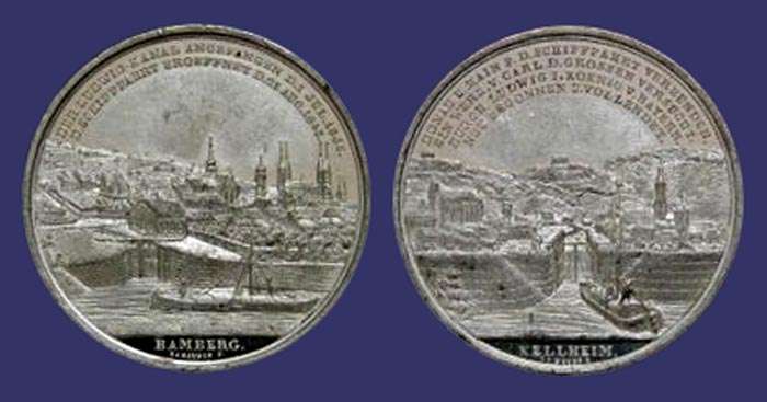 Bamberg Kellheim Medal, 1845
[b]From the collection of Mark Kaiser[/b]

Reverse by August Neuss
