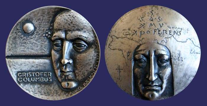 Rsnen, Kauko, Great Explorers, Cristofer Columbus, 1973
Silver, 45 mm, 69 g
Keywords: kauko_rasanen