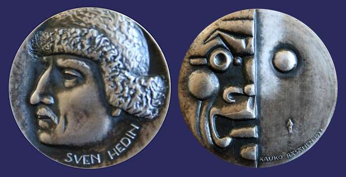 Rsnen, Kauko, Great Explorers, Sven Hedin, 1973
Silver, 45 mm, 61 g
Keywords: kauko_rasanen