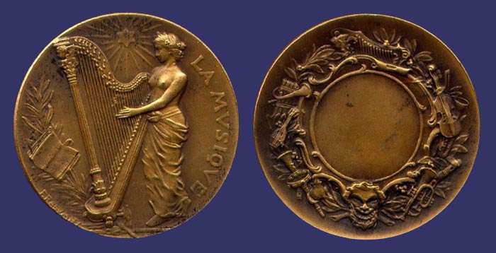La Musique, Award Medal
[b]From the collection of Mark Kaiser[/b]

No date on medal

