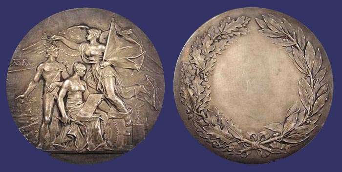 Mercury and Victory Honoring Industry
[b]From the collection of Mark Kaiser[/b]

No date on medal
