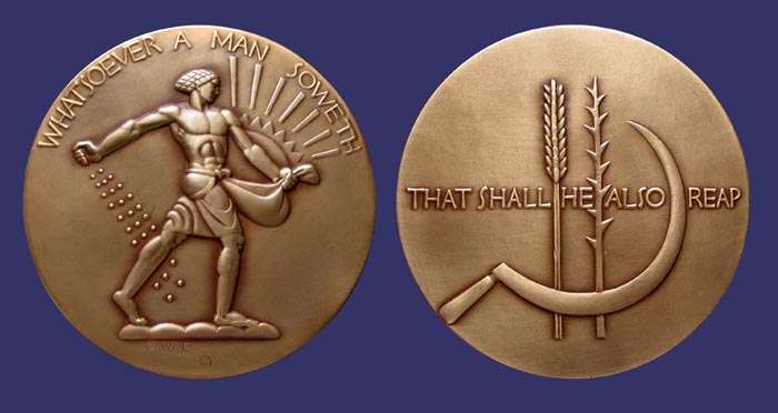 Society of Medalists Issue No. 5, Whatsoever a Man Soweth, 1932
[b]From the collection of John Birks[/b]
