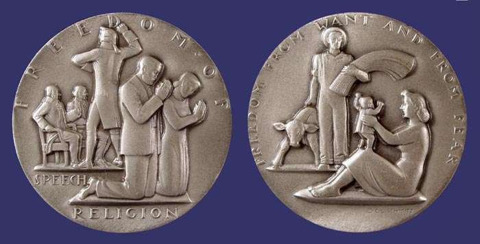 Society of Medalists Issue No. 28, Four Freedoms, 1943
[b]From the collection of John Birks[/b]
