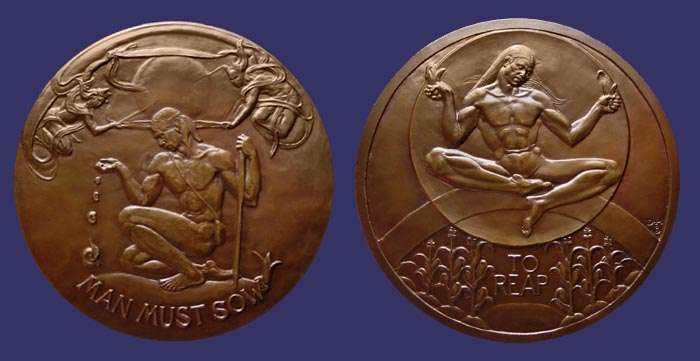 Society of Medalists Issue No. 41, Man Must Sow to Reap, 1950
[b]From the collection of John Birks[/b]
