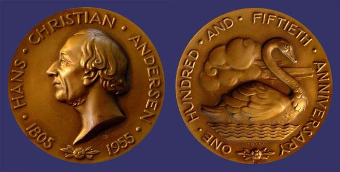 Society of Medalists Issue No. 52, Hans Christian Andersen, 1955
[b]From the collection of John Birks[/b]
