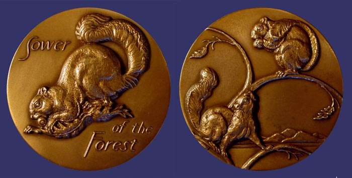 Society of Medalists Issue No. 72, Squirrels - Sower of the Forest, 1965
[b]From the collection of John Birks[/b]
