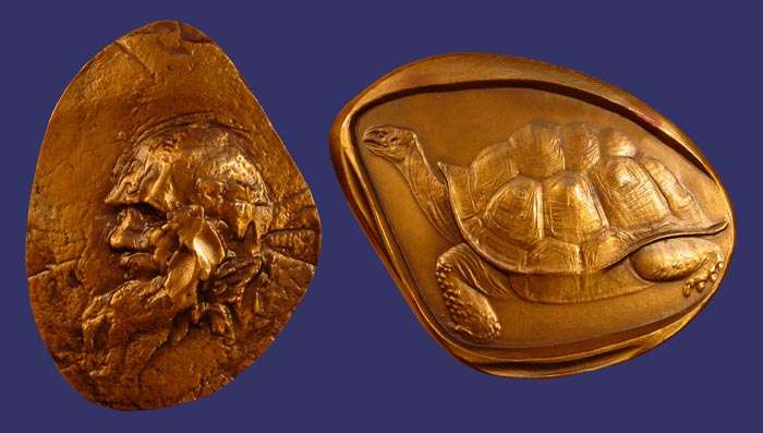 Society of Medalists Issue No. 119, Charles Darwin - Galapagos Turtle, 1989
[b]From the collection of John Birks[/b]
