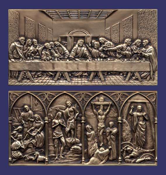 SOM#129, Geri Gould, The Last Supper - Nativity, Baptism, Crucifixion, and Resurrection, 1995
