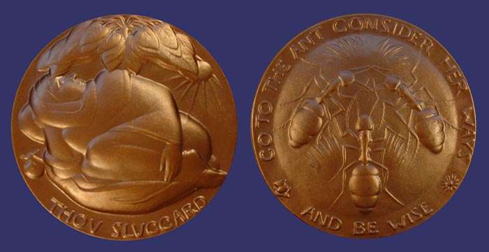 Society of Medalists Issue No. 25, Thou Sluggard - Go to the Ant, 1942
[b]From the collection of John Birks[/b]
