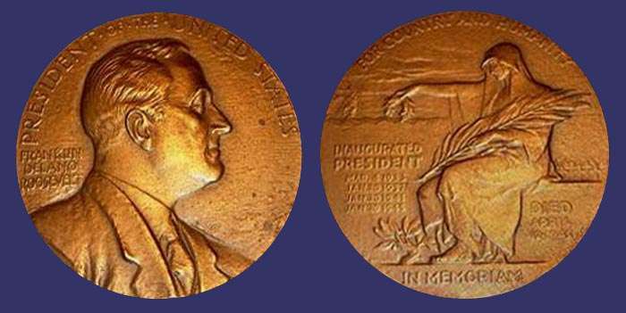 FDR Presidential Medal (aka "FDR Death Medal"), 1945
[b]From the collection of Mark Kaiser[/b]

