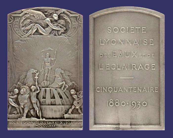 Societe Lyonnaise de Eaux et de L'Eclarage, Cinquantenaire, 1930
